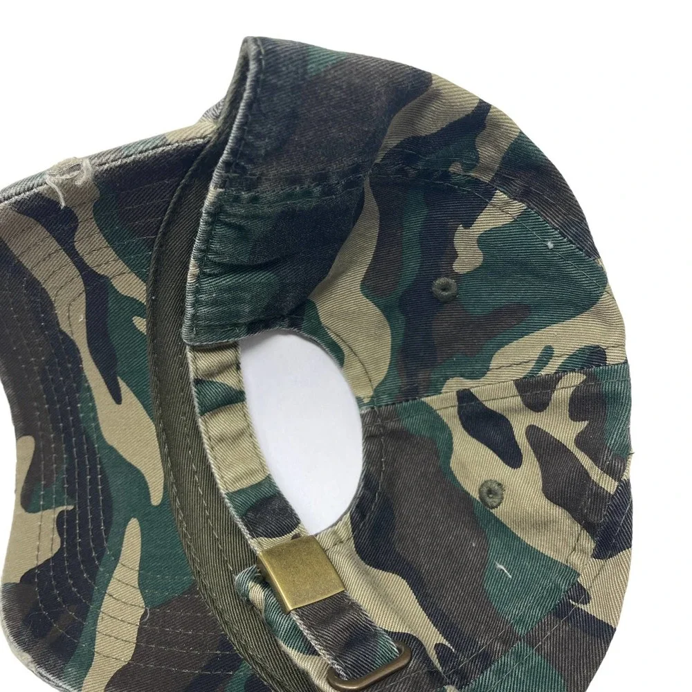 NWT Kids Distressed Camouflage Baseball Hat Cap Low Profile Adjustable Cotton‎